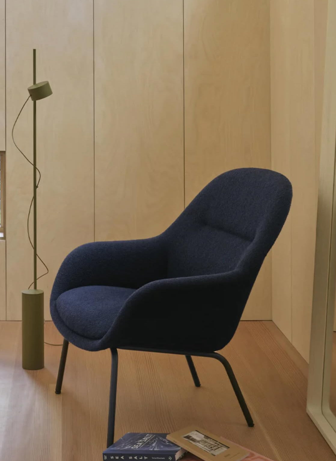 MUUTO Fiber Lounge Armchair, Ericture 780 Fabric / Black Base - EX DISPLAY, WAS £1849 - Tea and Kate