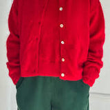 Le Bon Shoppe Leila Mohair Cardigan Cherry Red