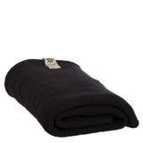 Iris Hantverk Organic Cotton XL BATH Knitted Towel Anthracite grey