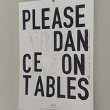 My Deer NL Limited Edition Typographic Calendar 2025 WAS £85