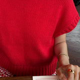 Le Bon Shoppe Pierre Cotton Sweater Top Chilli *pre order 1 week