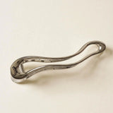 Nar'sha Long Metal Hair Claw Clip Silver