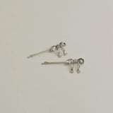 Nar'sha Ribbon Metal Hair Bobby Pins Silver
