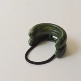 Nar'sha Wide Double Arch Acrylic Ponytail Hair Tie Green