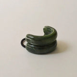 Nar'sha Wide Double Arch Acrylic Ponytail Hair Tie Green