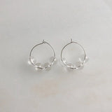 Sea + Pattern Quartz Hoop Earrings