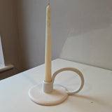 Georgina Lorton ceramic candle holder round handle