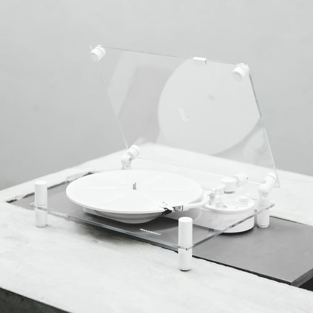 Transparent Sound Turntable - White - Tea and Kate