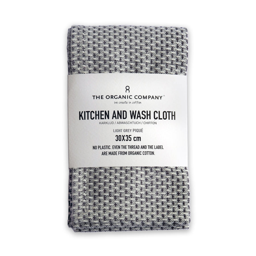 Kitchen and Wash Cloth LIGHT GREY - Tea and Kate
