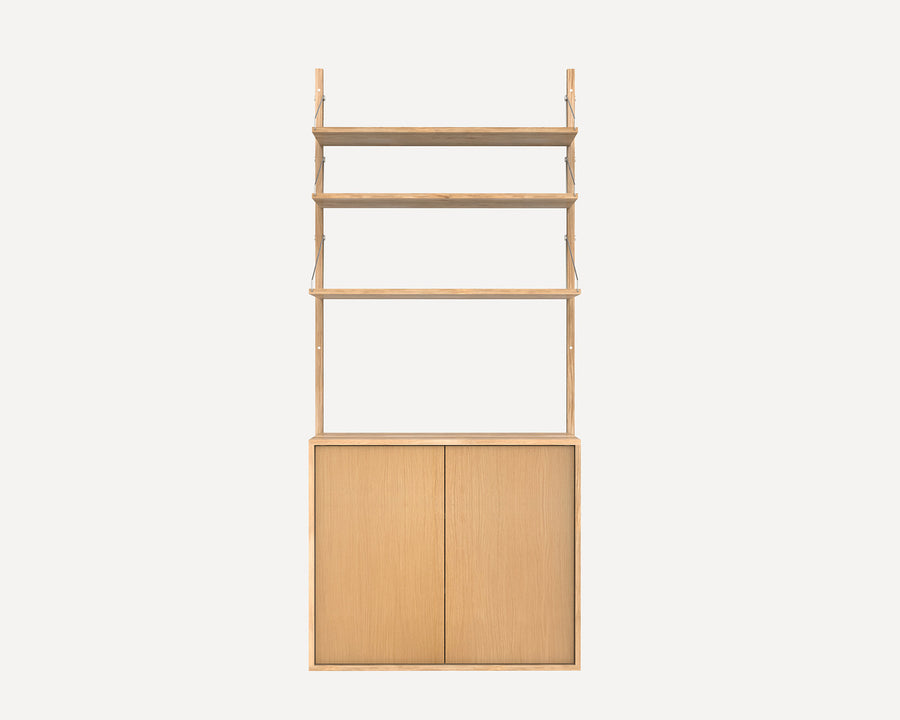 Shelf Library Natural H1852 Cabinet Section M