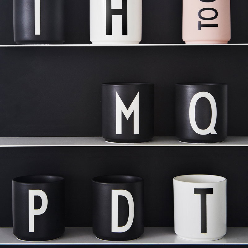 Porcelain Cup Porcelain cup A to Z *New black - Tea and Kate