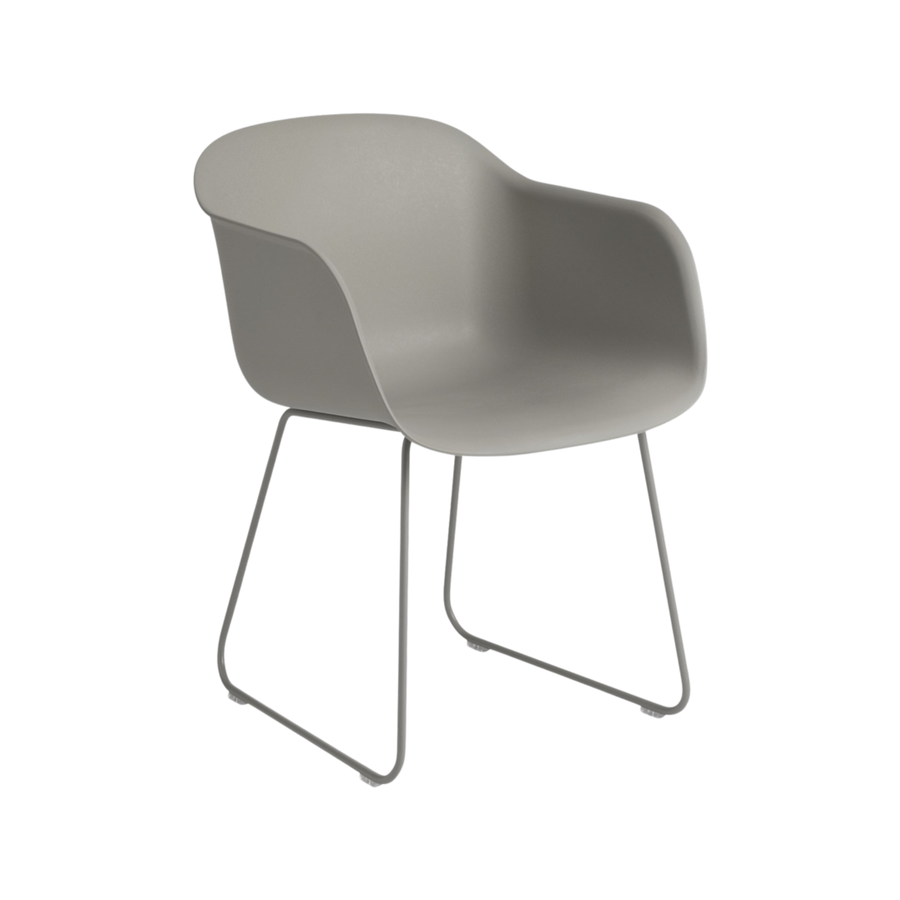 FIBER ARMCHAIR - SLED BASE - RECYCLED PLASTIC