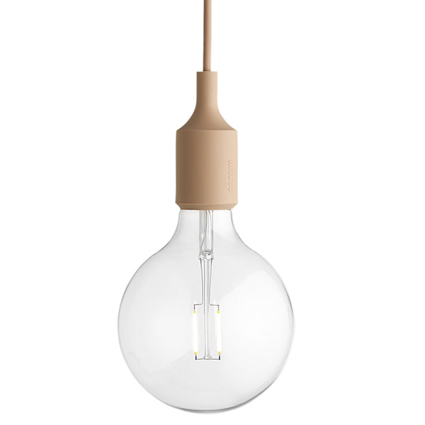 E27 Pendant Lamp LED, Beige Rose / White