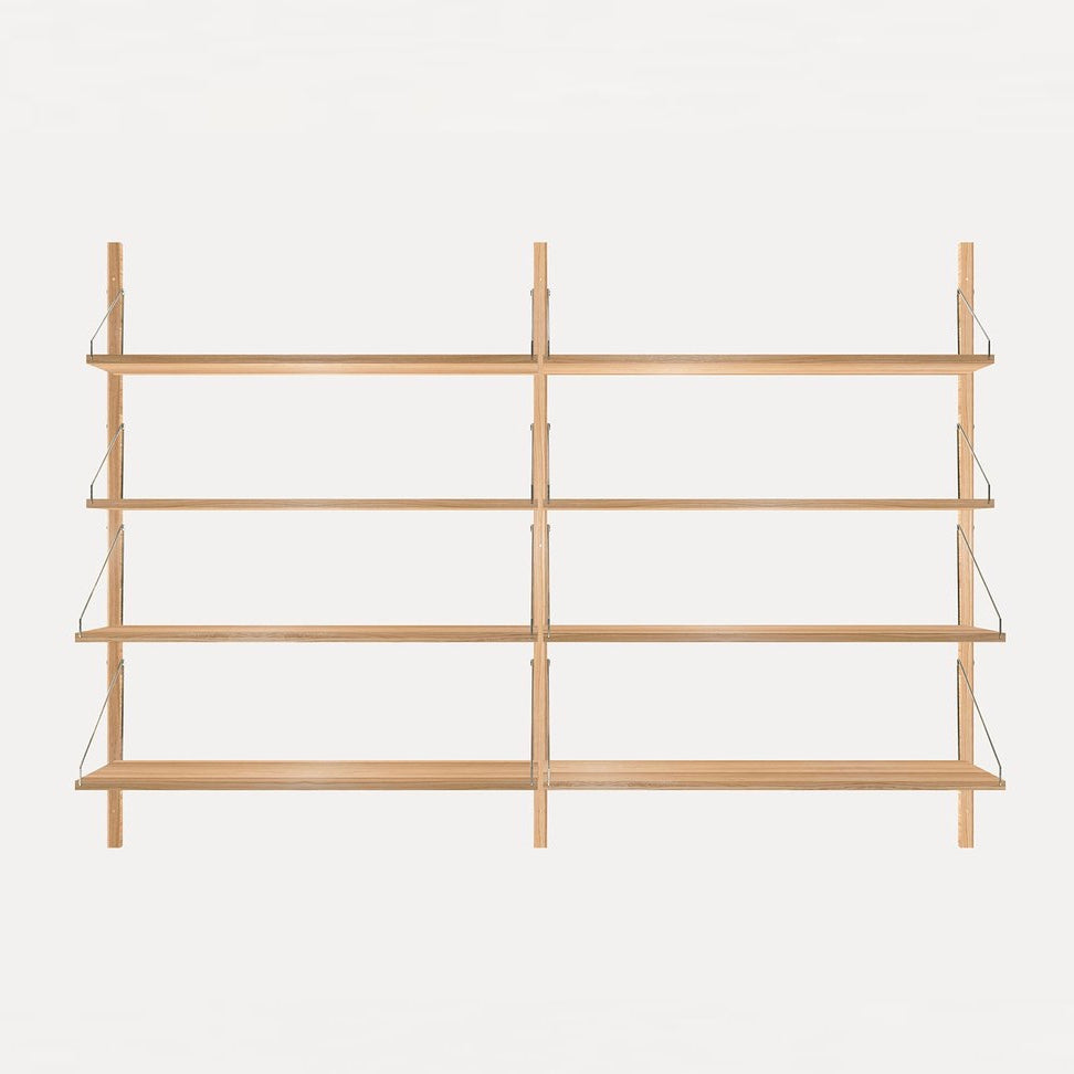 Shelf Library Natural H1148 | Double Section - Tea and Kate