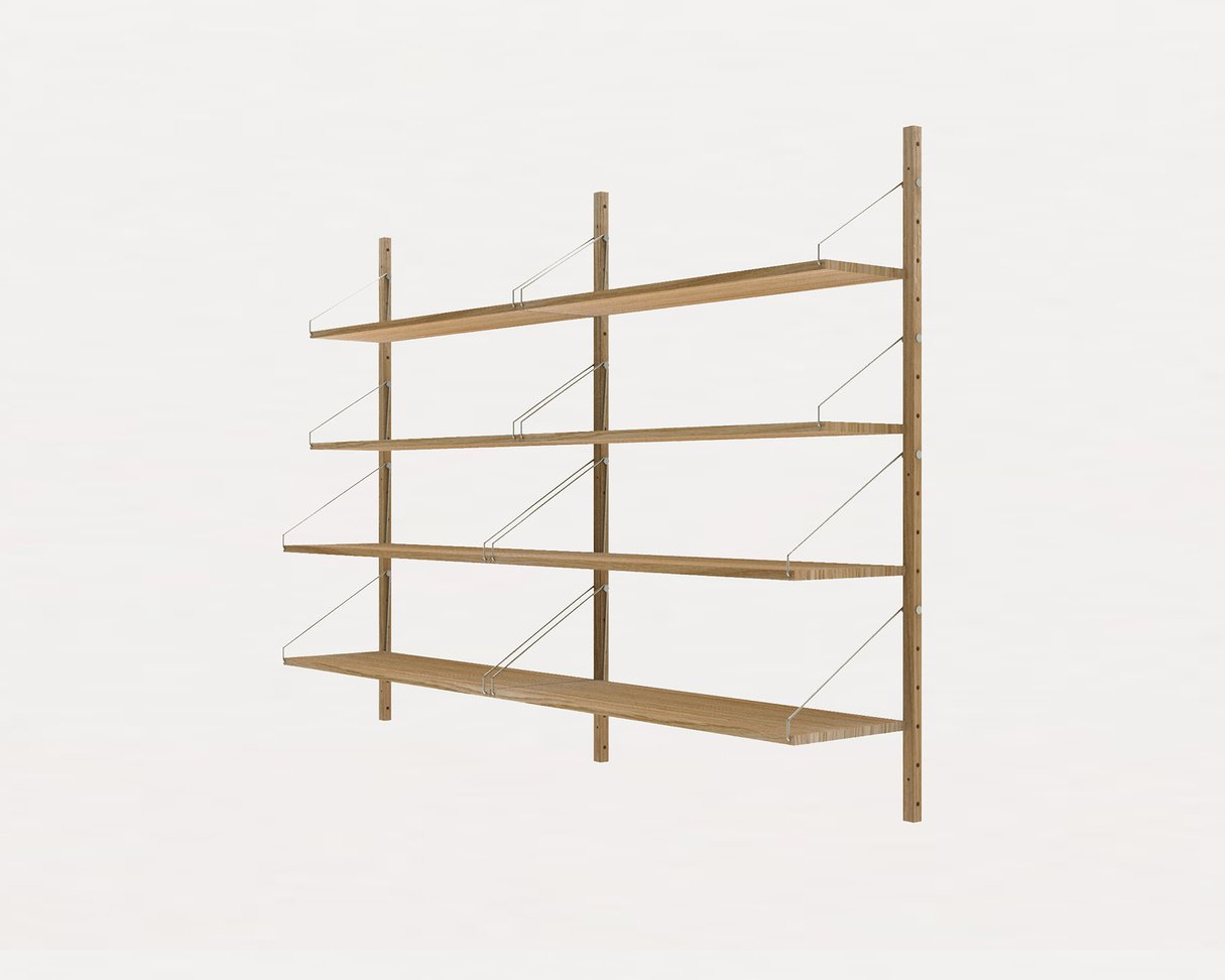 Shelf Library Natural H1148 | Double Section - Tea and Kate