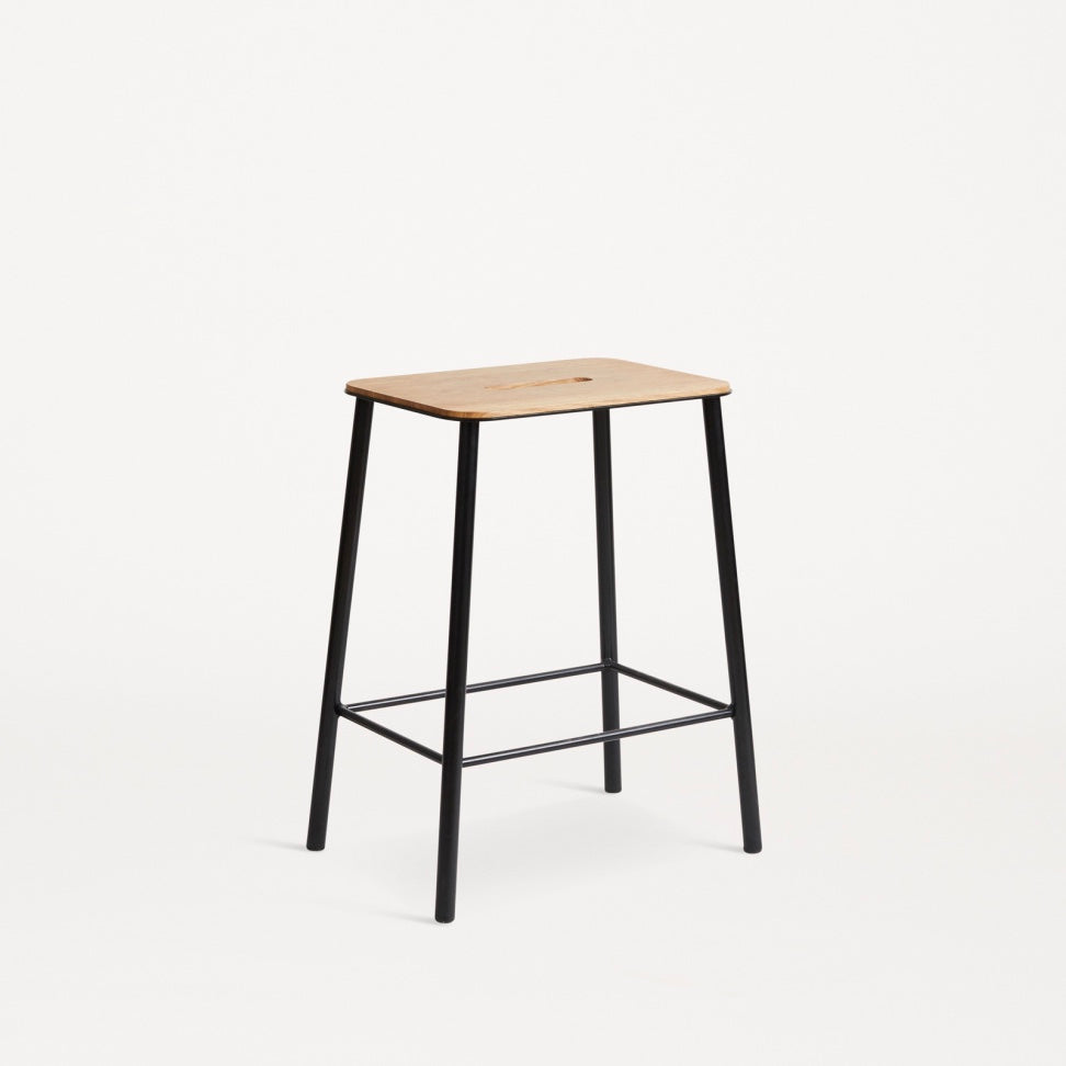 Adam Stool | Oak / Black - Tea and Kate