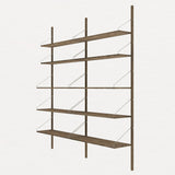 Shelf Library Dark H1852 Double Section