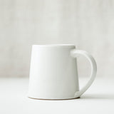DIBAS Handmade Glazed Stoneware Conical Mug - Creamy White