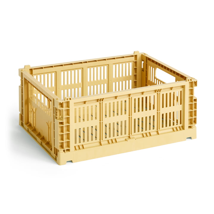 100% Recycled Colour Crate medium - Golden Yellow