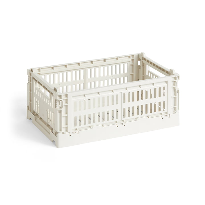 100% Recycled Colour Crate small - White