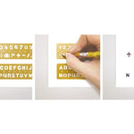 Traveler's Company brass stencil book mark - alphabet - Tea and Kate