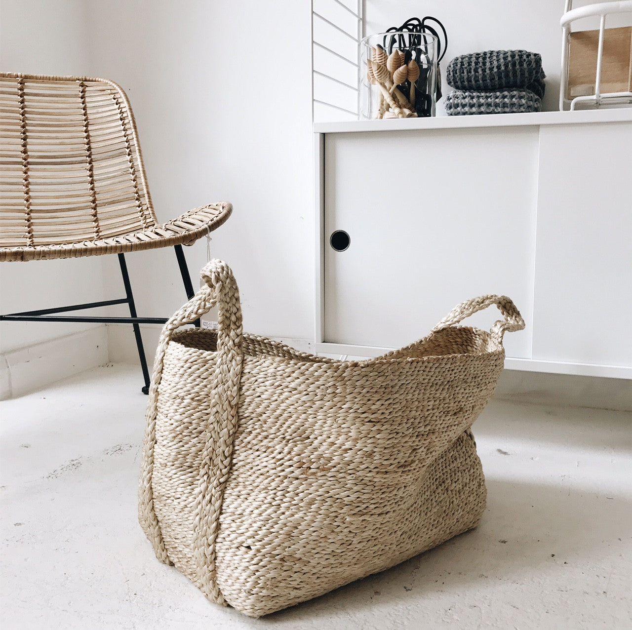 Swedish Small Jute Natural Basket - Tea and Kate