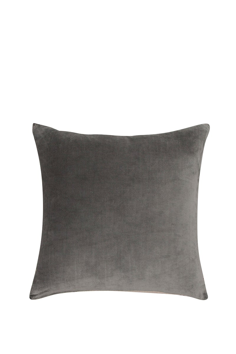 Velvet Linen Square Cushion Cover with feather filler
