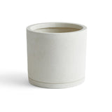 Plant pot with saucer, L, white