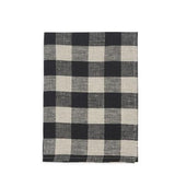 Fog Linen Thick Linen Kitchen Cloth - Black/Natural