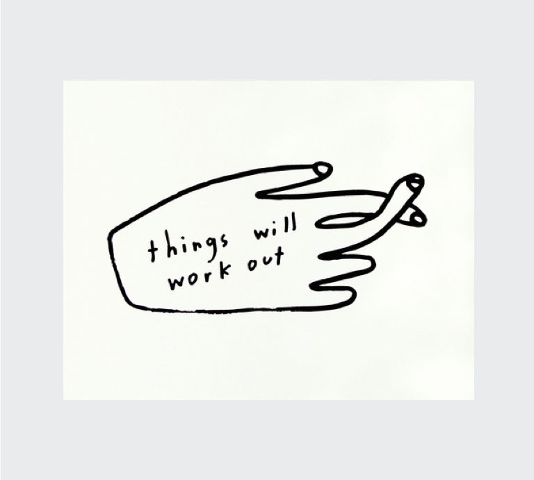 Things will work out greetings card - Tea and Kate