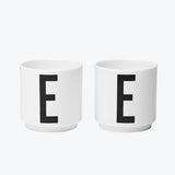 Set of Two Letter E Egg Cups - Tea and Kate