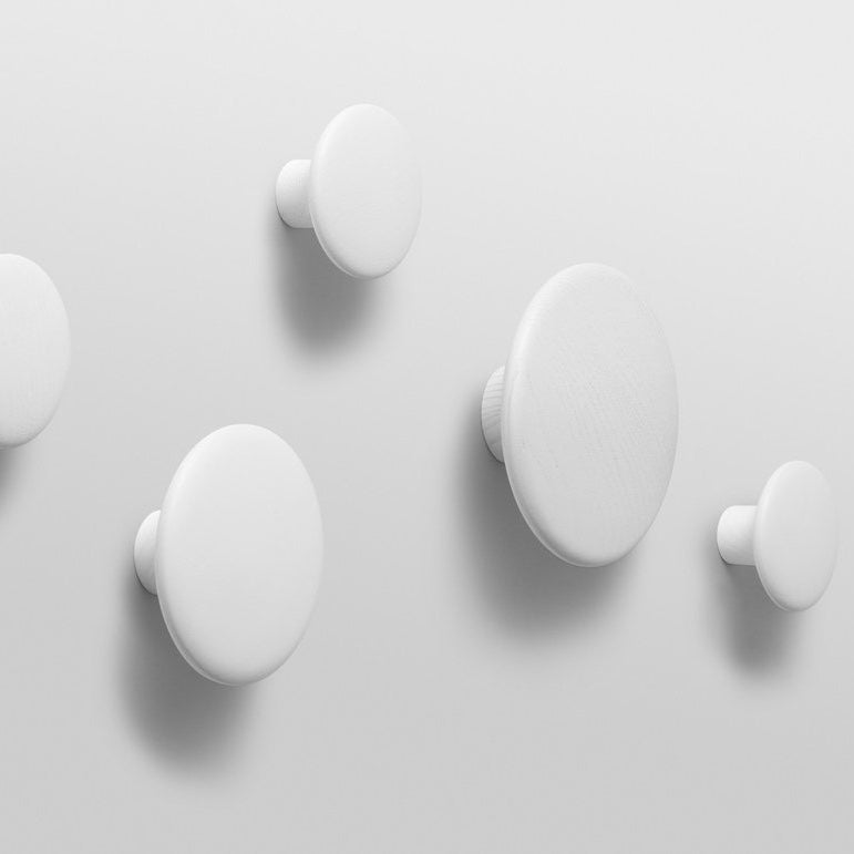 Set of White Dot Hooks - Tea and Kate