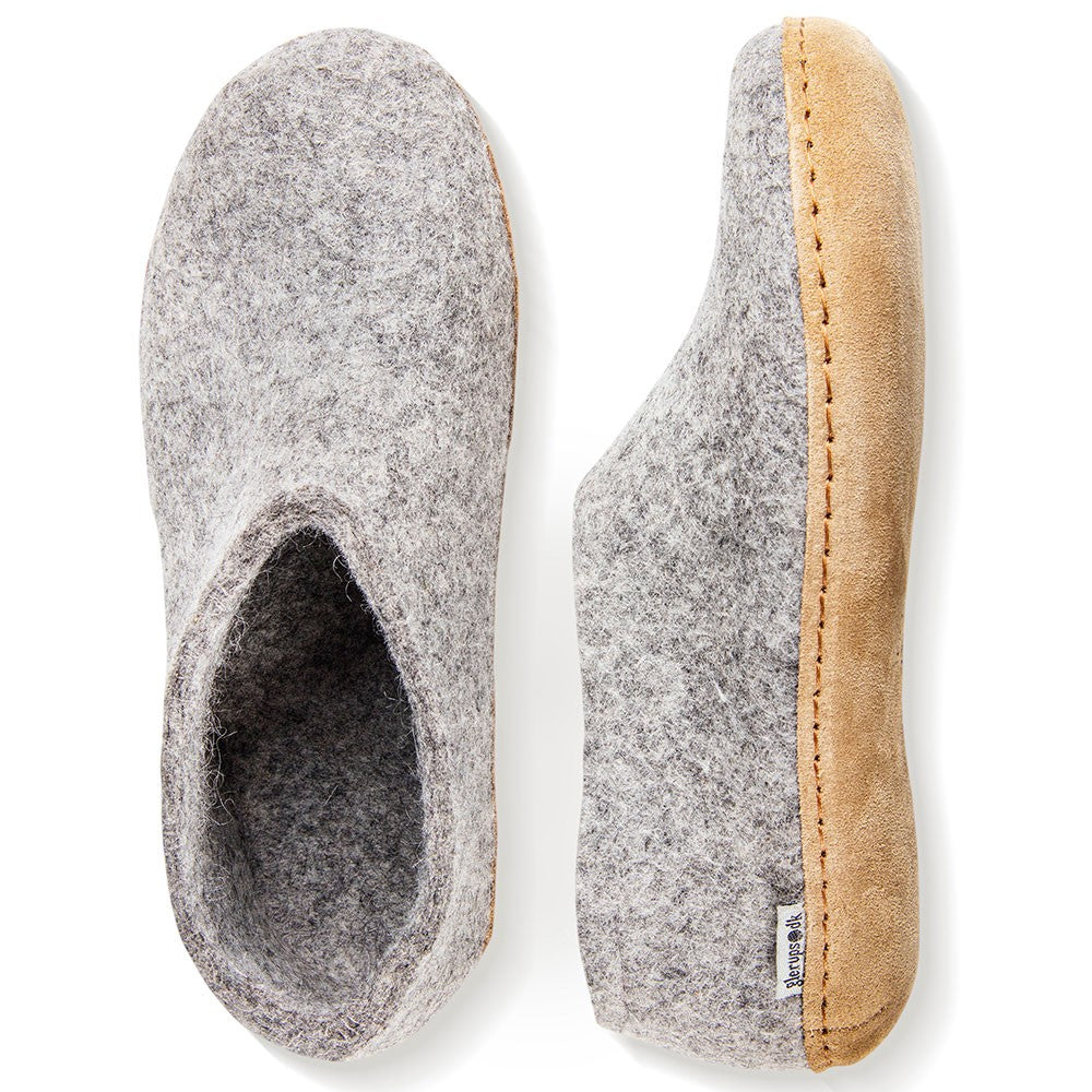 DANISH Felt house shoe grey - Tea and Kate