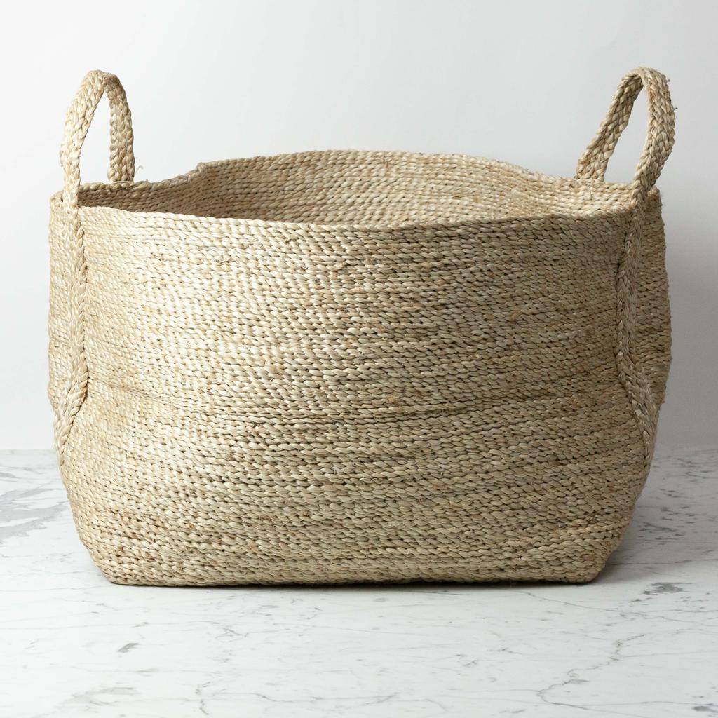 Swedish Large Natural Jute Basket - Tea and Kate