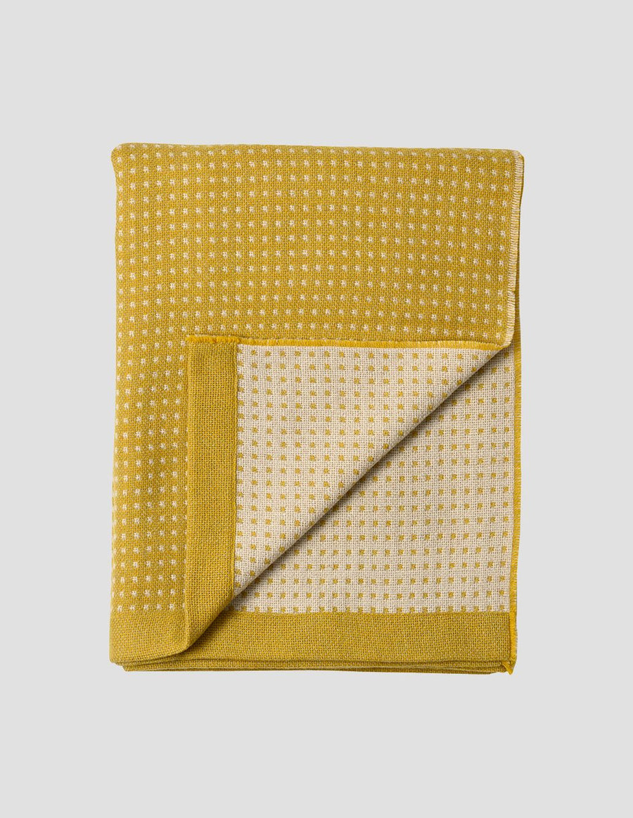 Maldwyn Dot Double Weave Wool Sand Blanket