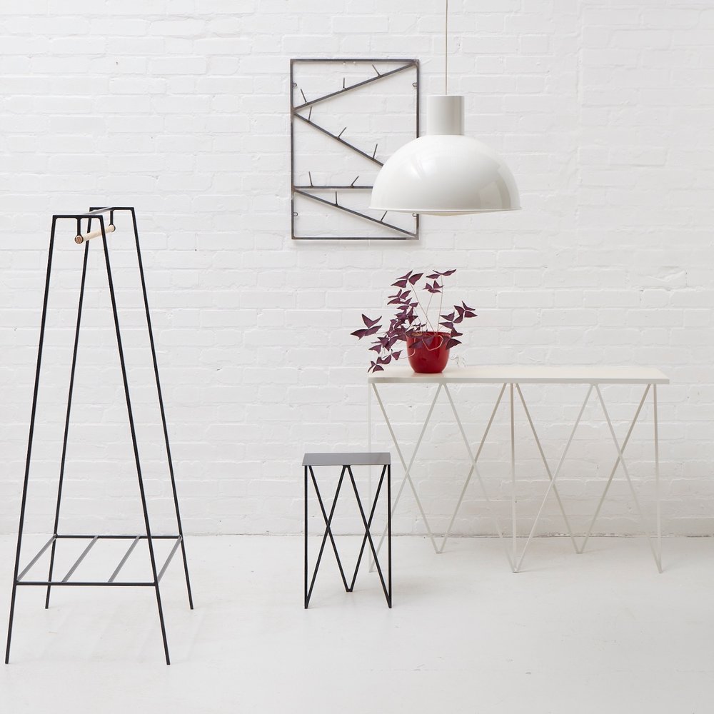 Giraffe steel console table in paper white was £675 - Tea and Kate