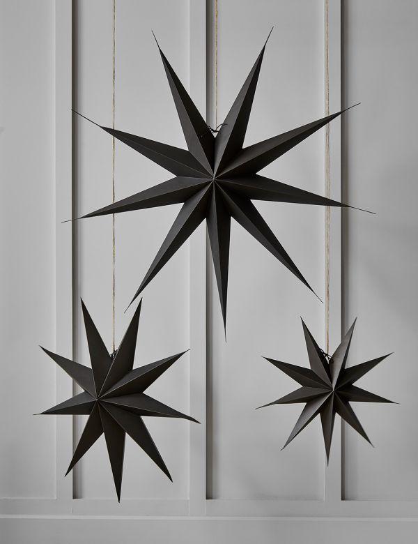 Hanging Star, 9 Point - 45cm Brown