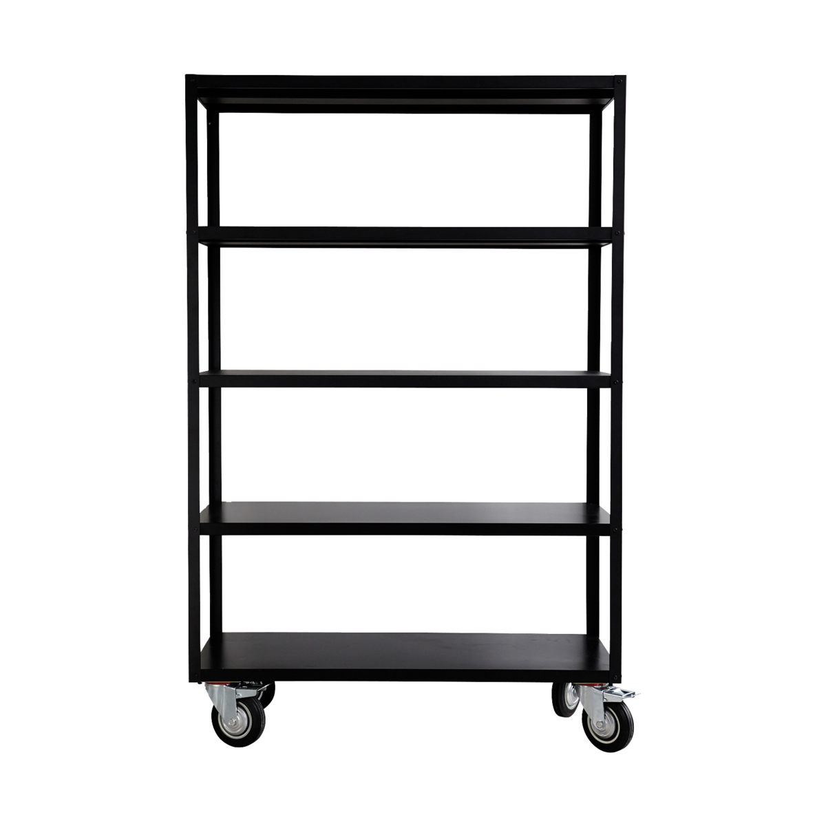 Shelving unit CASTOR WHEELS TROLLEY Matte black - Tea and Kate