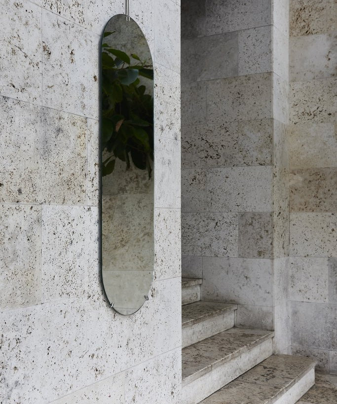 TALL WALL MIRROR - BRASS - Tea and Kate