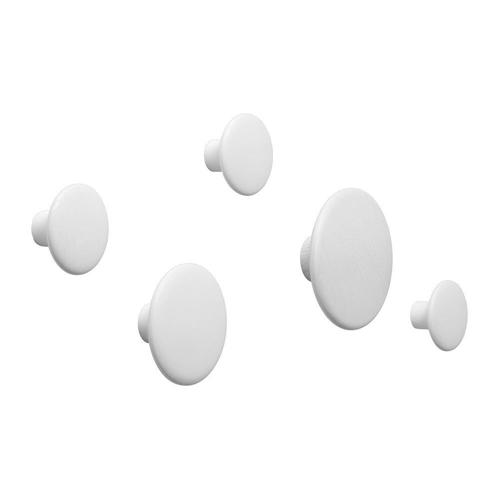 Set of White Dot Hooks - Tea and Kate